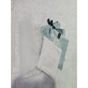 Lingette démaquillant 5 pièces + filet lavage